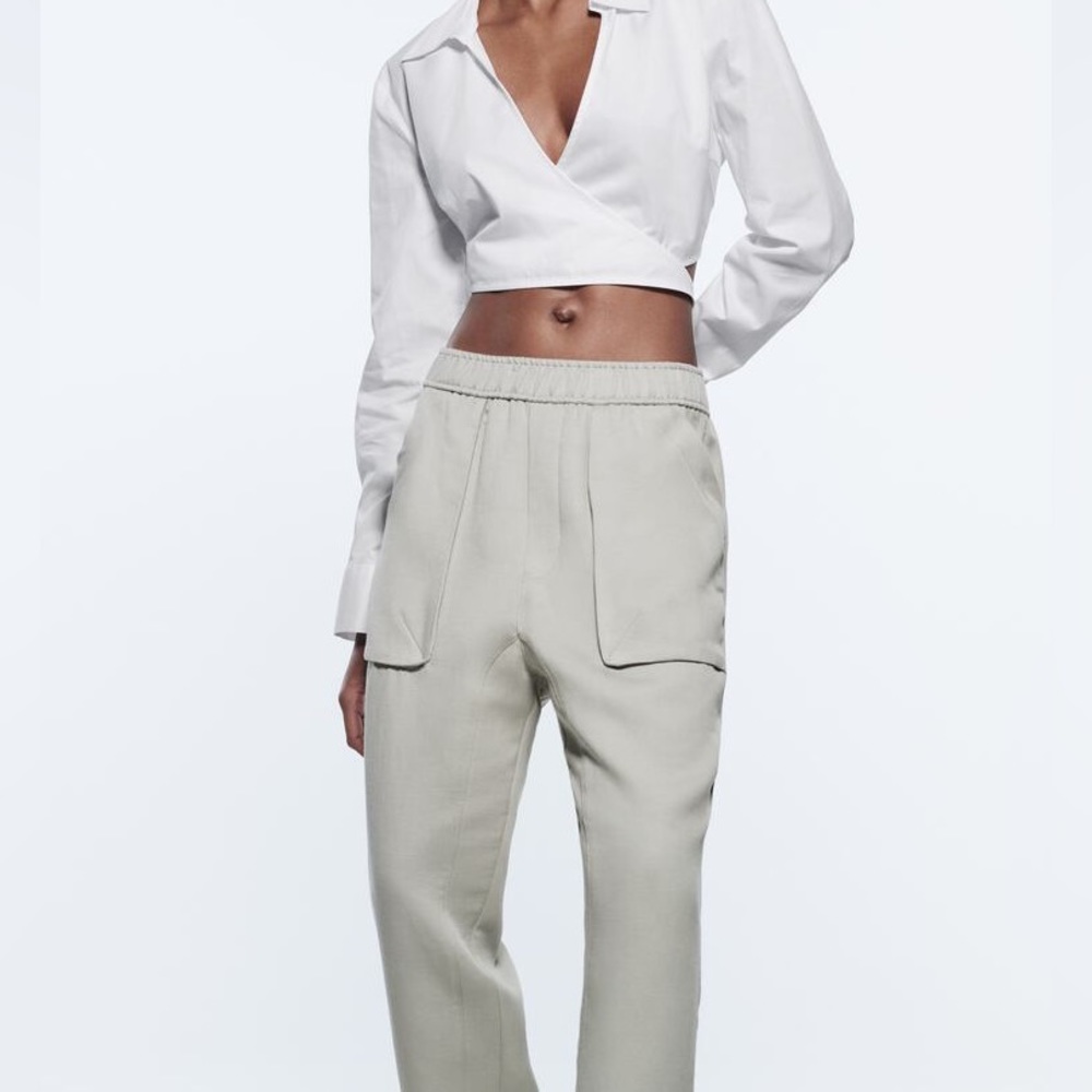 NWT ZARA Gray Joggers sz XS - Picture 2 of 12